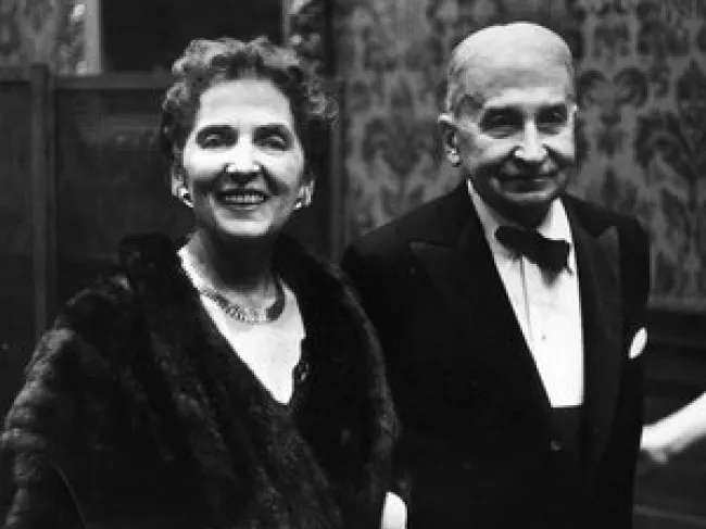 Margit and Ludwig von Mises at Festschrift dinner